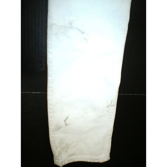 New NWT Womens 28 Designer Helmut Lang Italy Jeans White Skinny Destroyed Ripped - Picture 4 of 12